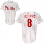 Jerseys Factory Cheap Phillies #8 Shane Victorino White Red Stri