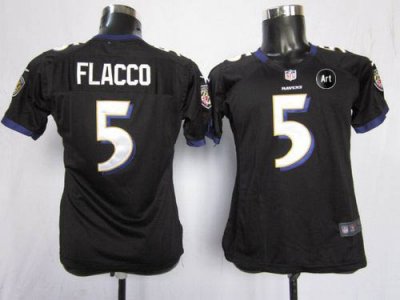 Jerseys Factory Cheap Nike Ravens #5 Joe Flacco Black Alternate
