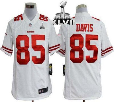 Jerseys Factory Cheap Nike 49ers #85 Vernon Davis White Super Bo