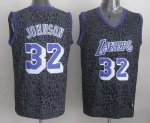Jerseys Factory Cheap Lakers #32 Magic Johnson Purple Crazy Ligh