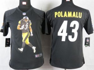 Jerseys Factory Cheap Nike Steelers #43 Troy Polamalu Black Team