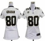 Jerseys Factory Cheap Nike Saints #80 Jimmy Graham White With C