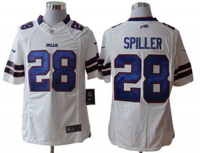 Jerseys Factory Cheap Nike Bills #28 C.J. Spiller White Men's St