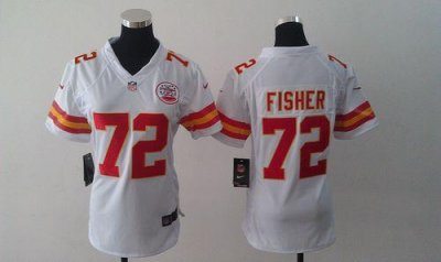 Jerseys Factory Cheap Nike Chiefs #72 Eric Fisher White Women's