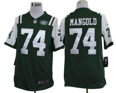 Jerseys Factory Cheap Nike Jets #74 Nick Mangold Green Team Colo