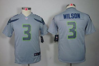 Jerseys Factory Cheap Nike Seahawks #3 Russell Wilson Grey Alter