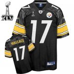 Jerseys Factory Cheap Steelers #17 Mike Wallace Black With Yello