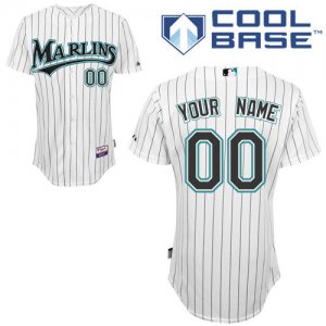 Jerseys Factory Cheap Marlins Personalized Authentic White Baseb