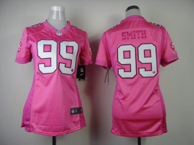 Jerseys Factory Cheap Nike 49ers #99 Aldon Smith Pink Women's Be