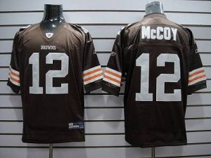 Jerseys Factory Cheap Browns #12 Colt McCoy Brown Embroidered Yo