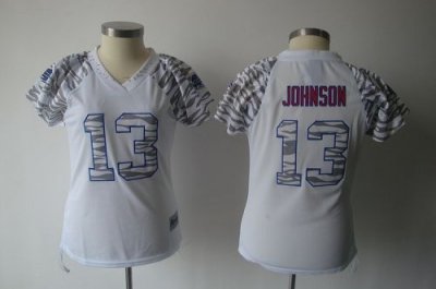 Jerseys Factory Cheap Bills #13 Steve Johnson White Women's Zebr
