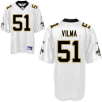 Jerseys Factory Cheap Saints #51 Jonathan Vilma White Stitched N