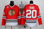 Jerseys Factory Cheap Blackhawks #20 Brandon Saad Red With Stanl