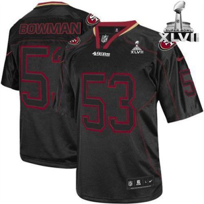 Jerseys Factory Cheap Nike 49ers #53 NaVorro Bowman Lights Out B
