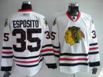 Jerseys Factory Cheap Blackhawks #35 Tony Esposito Embroidered W