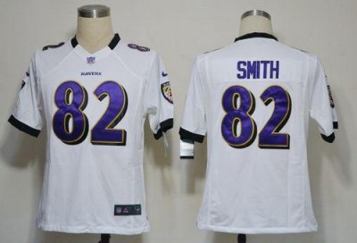 Jerseys Factory Cheap Nike Ravens #82 Torrey Smith White Men's E