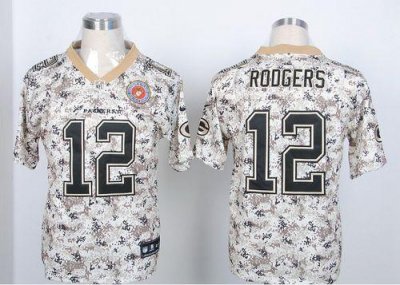 Jerseys Factory Cheap Nike Packers #12 Aaron Rodgers Camo USMC M