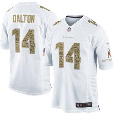Jerseys Factory Cheap Nike Bengals #14 Andy Dalton White Men's S