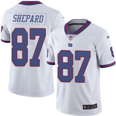 Jerseys Factory Cheap Nike Giants #87 Sterling Shepard White Men