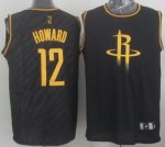 Jerseys Factory Cheap Rockets #12 Dwight Howard Black Precious M