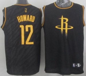 Jerseys Factory Cheap Rockets #12 Dwight Howard Black Precious M
