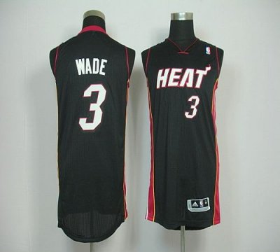 Jerseys Factory Cheap Revolution 30 Heat #3 Dwyane Wade Black St