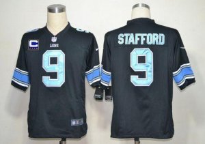 Jerseys Factory Cheap Nike Lions #9 Matthew Stafford Black Alter