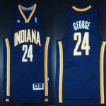 Jerseys Factory Cheap Pacers #24 Paul George Navy Blue Road Stit