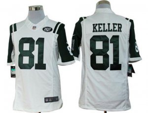 Jerseys Factory Cheap Nike Jets #81 Dustin Keller White Men's Em
