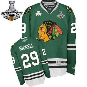 Jerseys Factory Cheap Blackhawks #29 Bryan Bickell Green Stanley