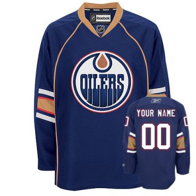 Jerseys Factory Cheap Oilers Personalized Authentic Dark Blue NH