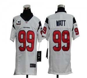 Jerseys Factory Cheap Nike Texans #99 J.J. Watt White With C Pat