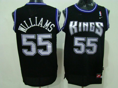 Jerseys Factory Cheap Kings #55 Jason Williams Stitched Black NB