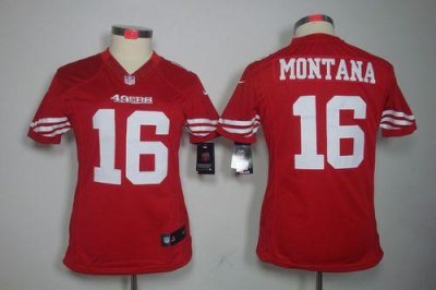 Jerseys Factory Cheap Nike 49ers #16 Joe Montana Red Team Color