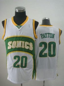 Jerseys Factory Cheap Thunder #20 Gary Payton White SuperSonics