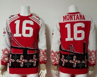 Jerseys Factory Cheap Nike 49ers #16 Joe Montana Red/White Men's