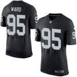 Jerseys Factory Cheap Nike Raiders #95 Jihad Ward Black Team Col