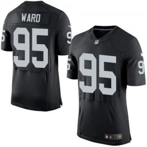 Jerseys Factory Cheap Nike Raiders #95 Jihad Ward Black Team Col