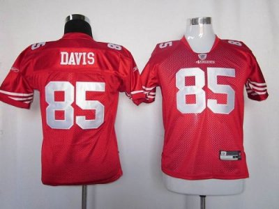 Jerseys Factory Cheap 49ers #85 Vernon Davis Red Embroidered You