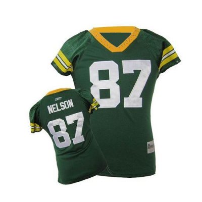 Jerseys Factory Cheap Packers #87 Jordy Nelson Green Women's Fie