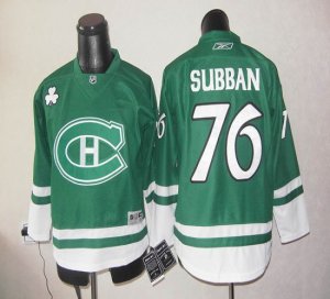 Jerseys Factory Cheap Canadiens St Patty's Day #76 PK Subban Gre