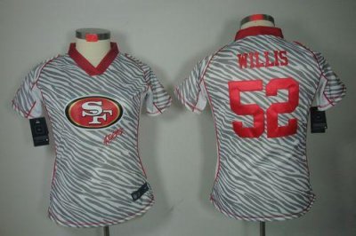 Jerseys Factory Cheap Nike 49ers #52 Patrick Willis Zebra Women'