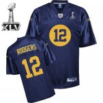 Jerseys Factory Cheap Packers #12 Aaron Rodgers Blue Bowl Super