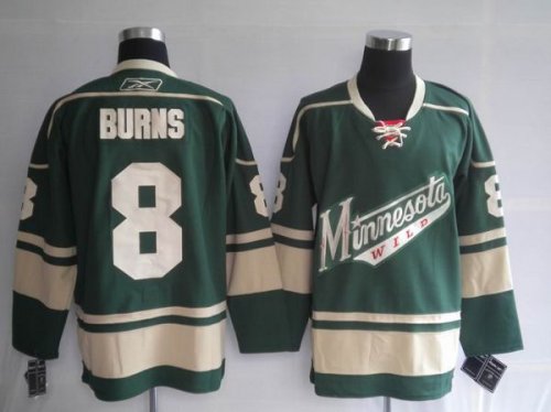 Jerseys Factory Cheap Wild #8 Brent Burns Embroidered Green NHL