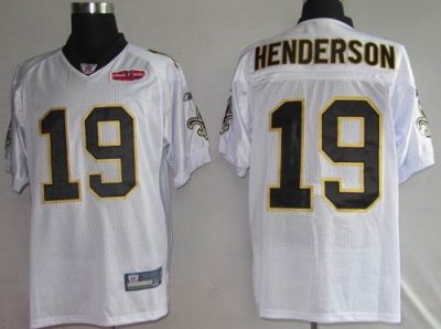 Jerseys Factory Cheap Saints #19 Devery Henderson White With Sup