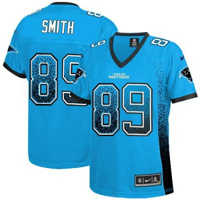 Jerseys Factory Cheap Nike Panthers #89 Steve Smith Blue Alterna