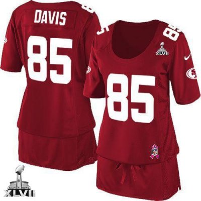 Jerseys Factory Cheap Nike 49ers #85 Vernon Davis Red Team Color