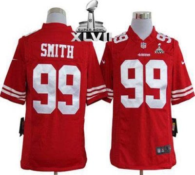 Jerseys Factory Cheap Nike 49ers #99 Aldon Smith Red Team Color