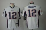 Jerseys Factory Cheap Nike Patriots #12 Tom Brady White Youth Em