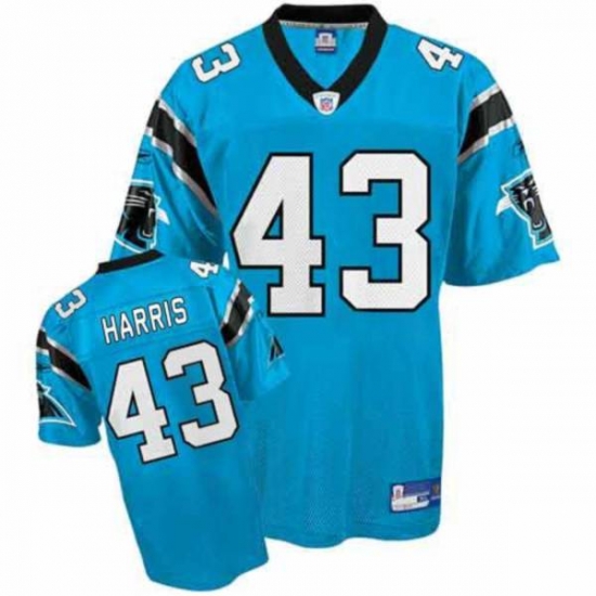 Jerseys Factory Cheap Panthers #43 Chris Harris Blue Stitched NF - Click Image to Close